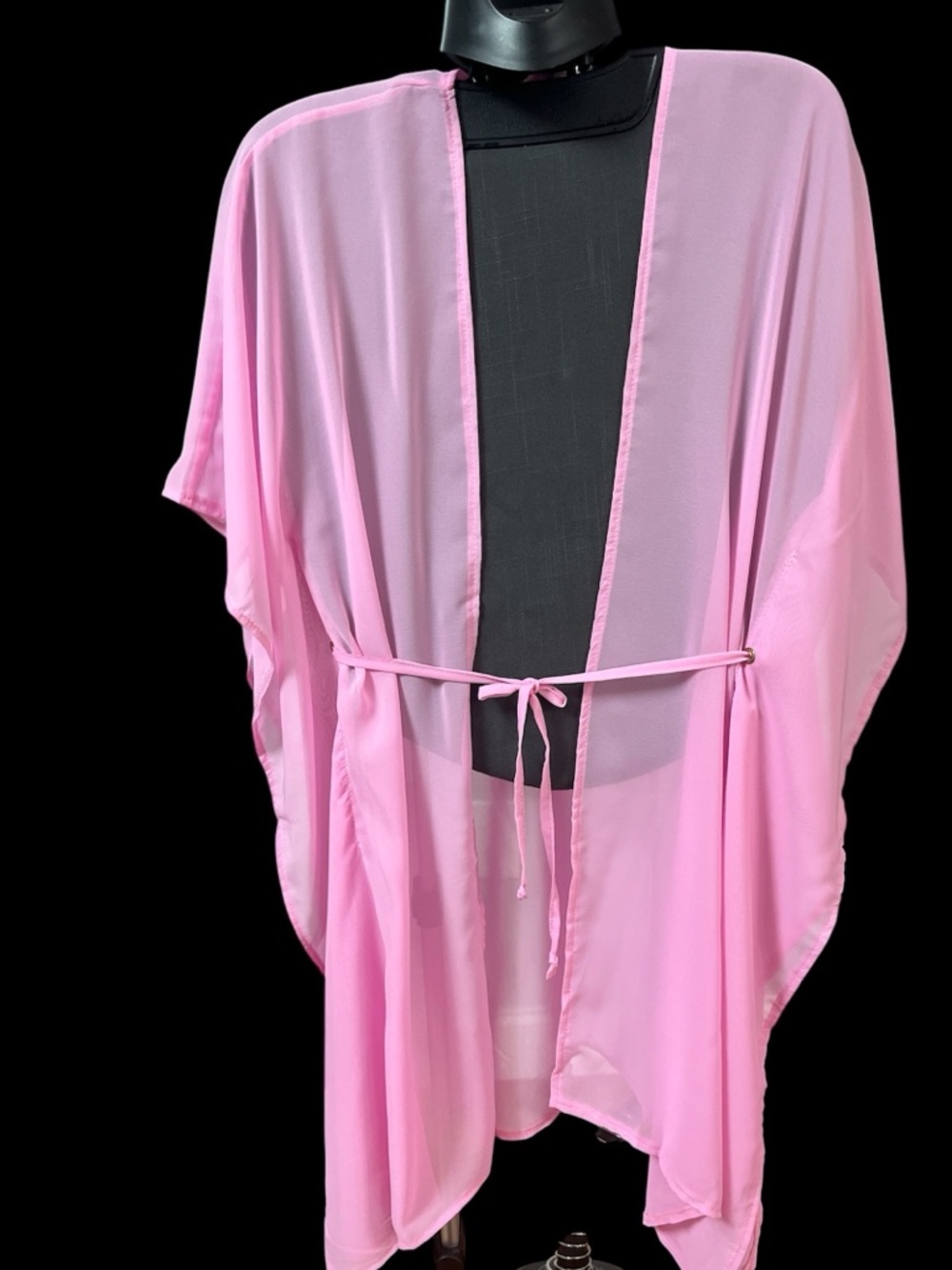 Women's Pink Sheer Kimono Cover-Up